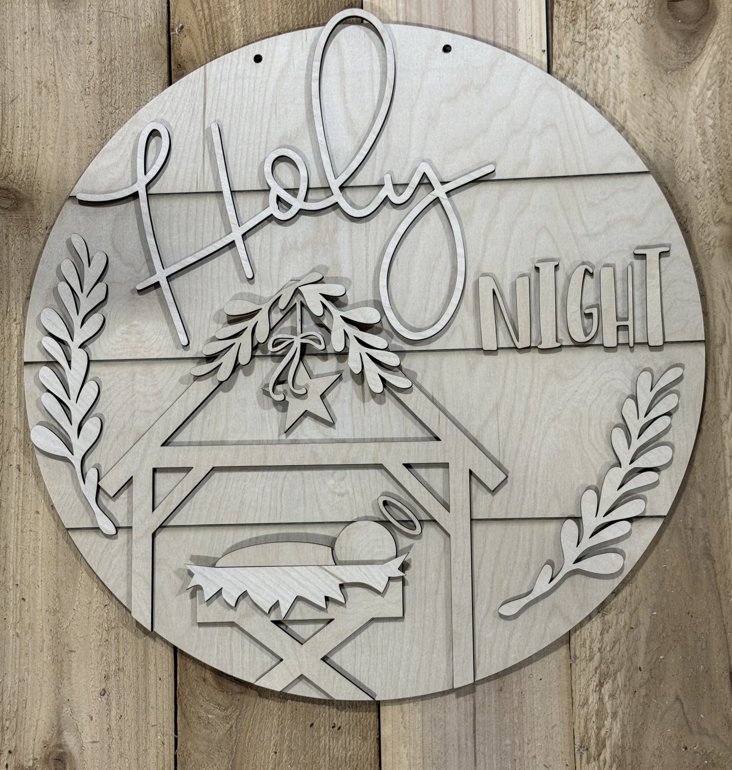 Holy Night Door Hanger