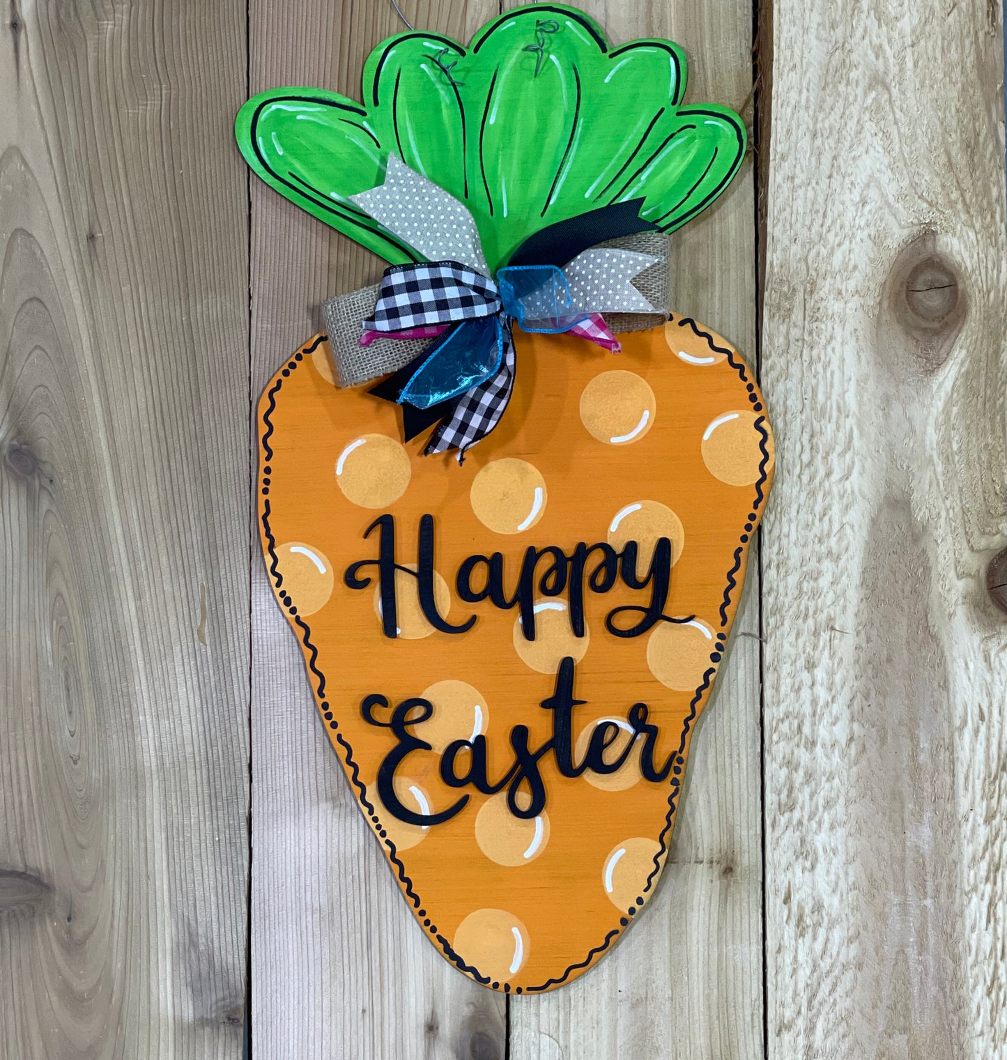 Happy Easter Carrot Door Hanger