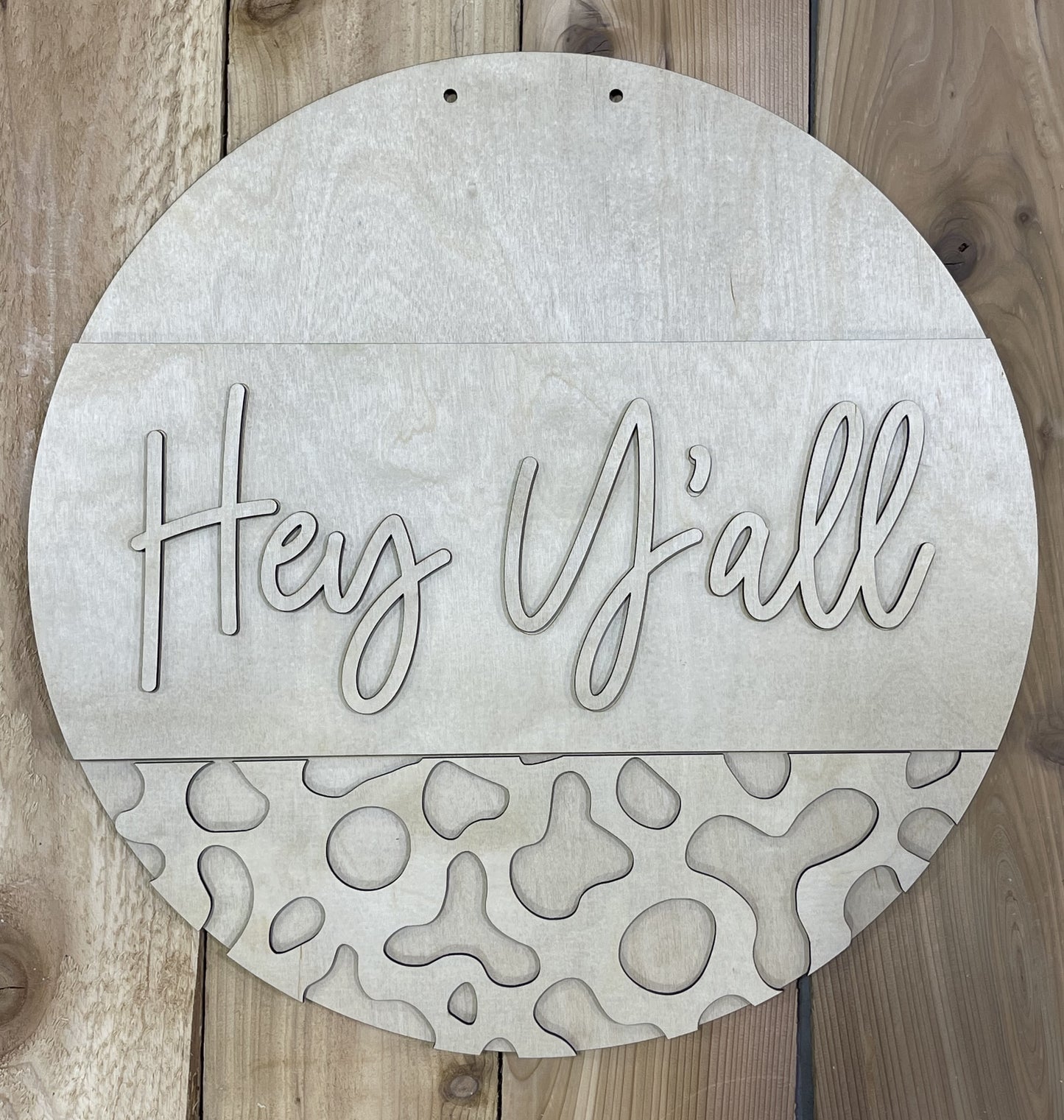 Cow Print Door Hanger