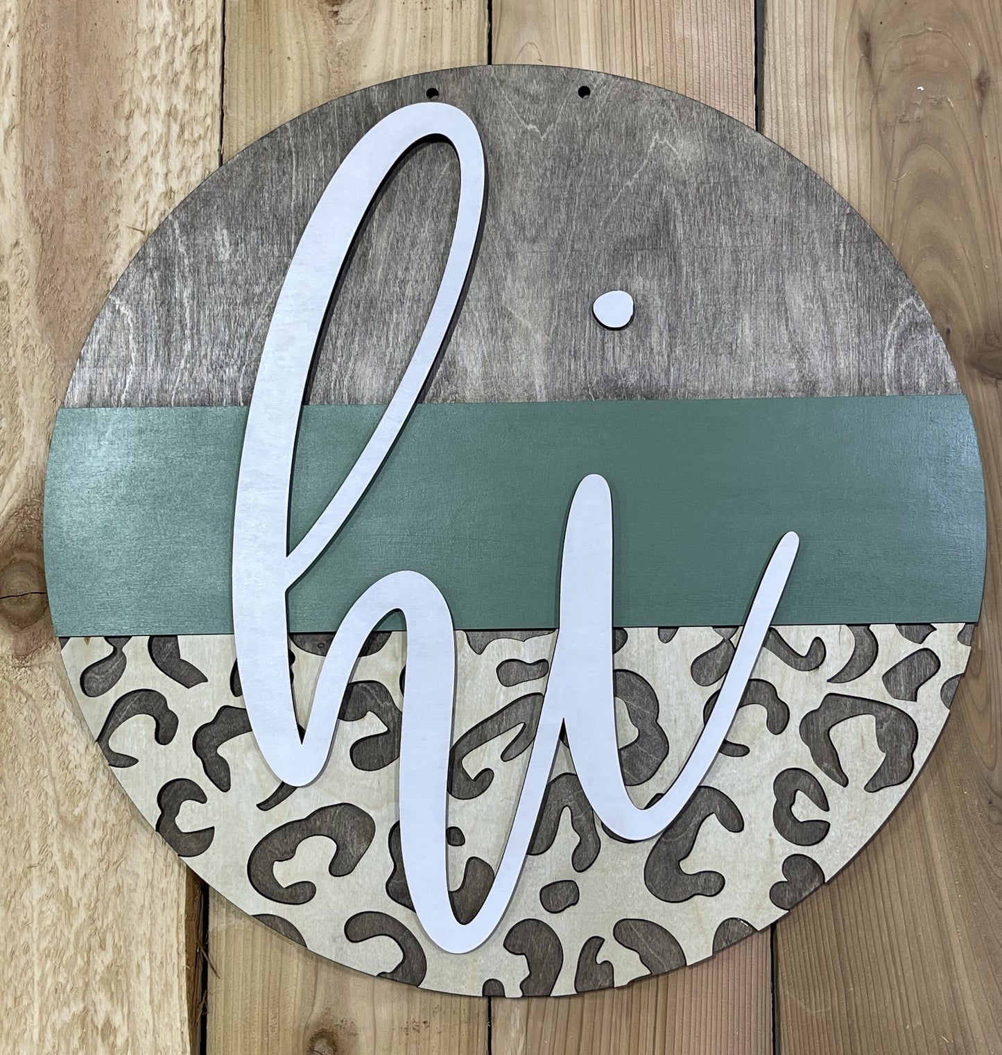 Hi Leopard Door Hanger