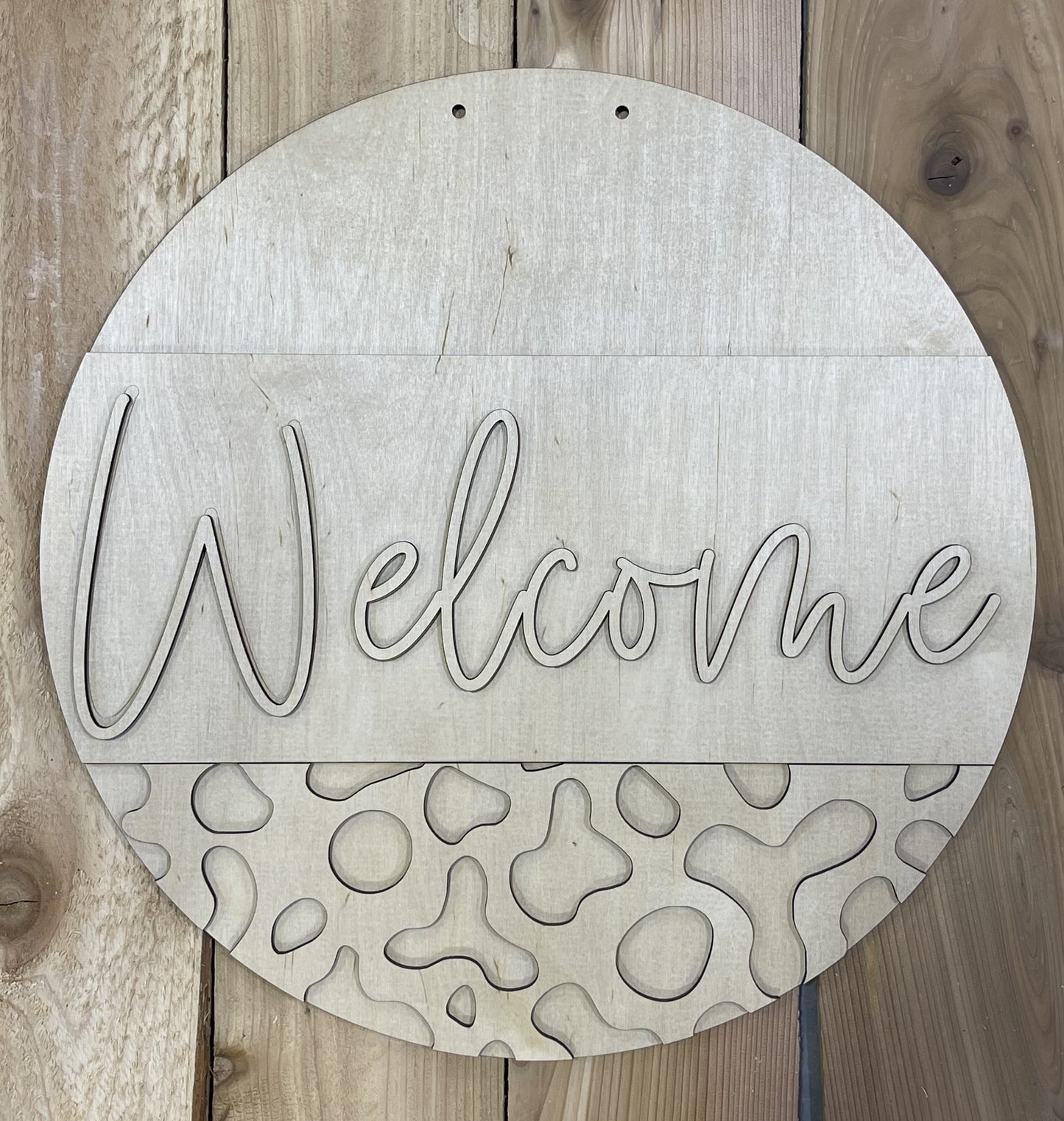 Cow Print Door Hanger