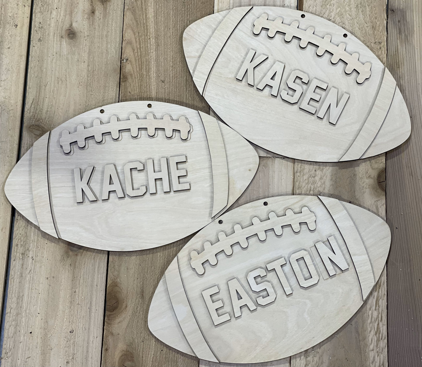 Football with Name Door Hanger