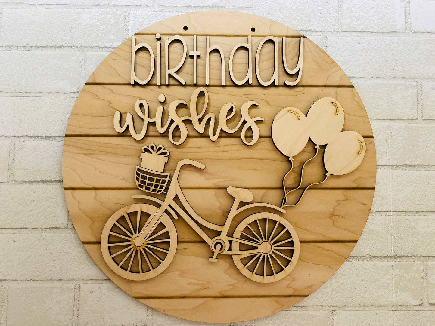 Bicycle Birthday Door Hanger