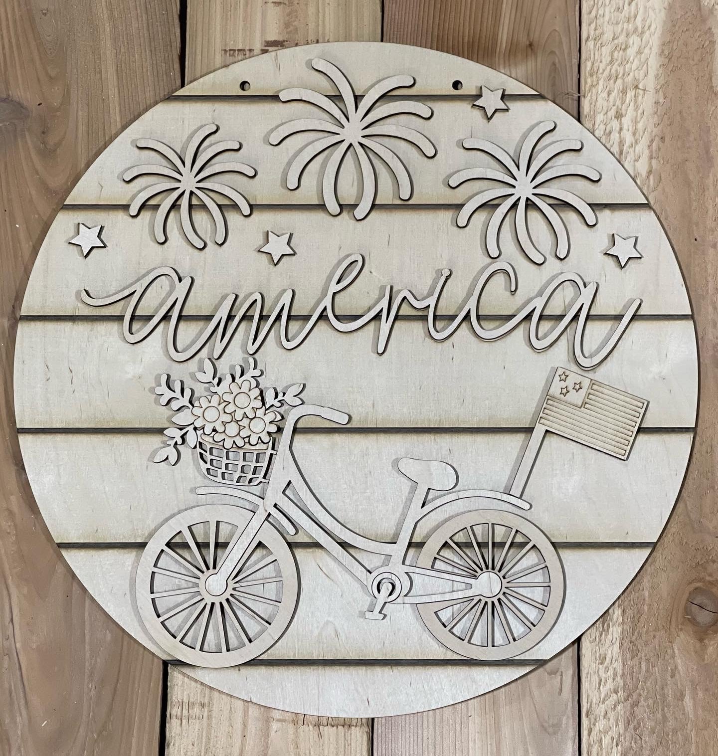 America Bicycle Door Hanger