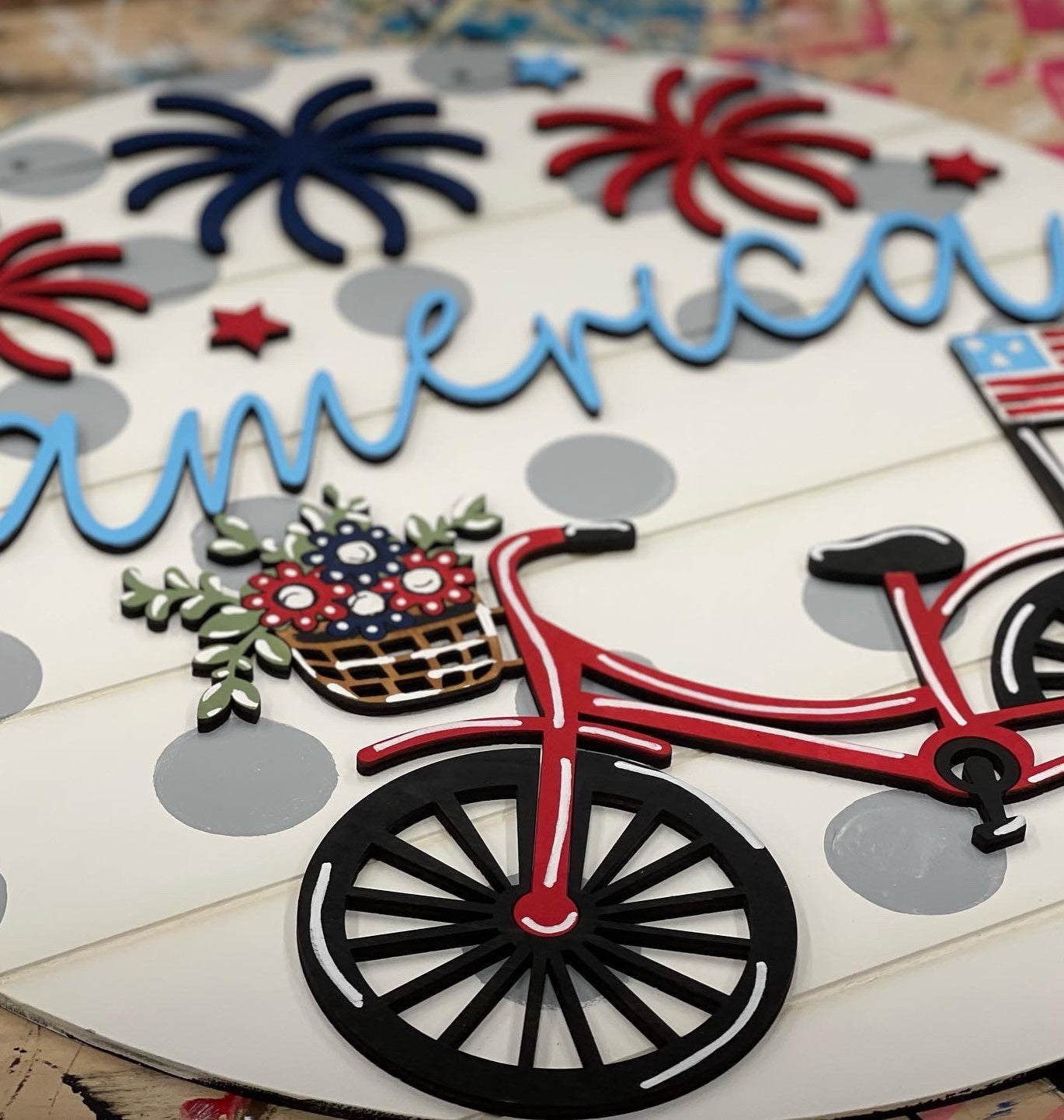 America Bicycle Door Hanger
