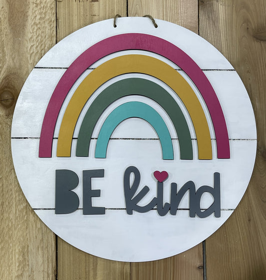 Rainbow Be Kind Door Hanger