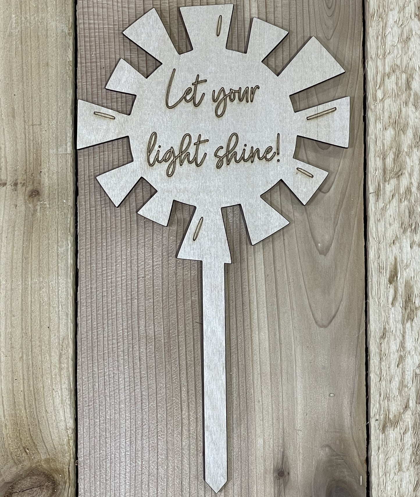 Flower Pot Stake - Let your light shine