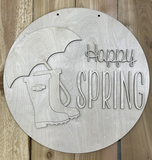 Happy Spring Door Hanger