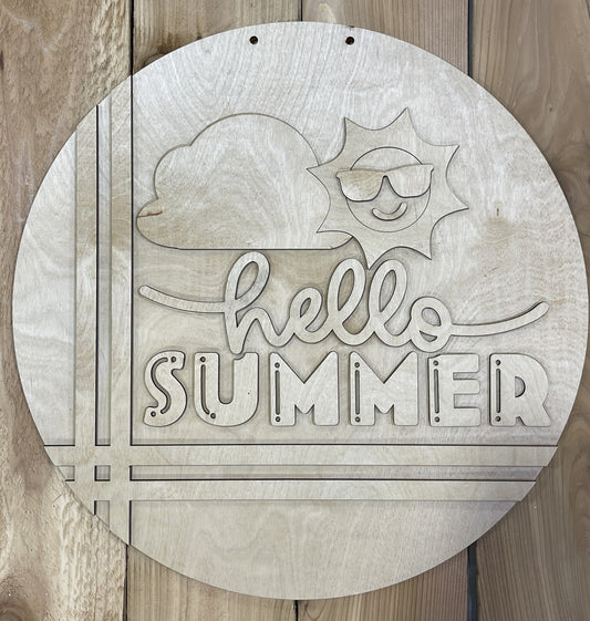 Hello Summer Sun Door Hanger