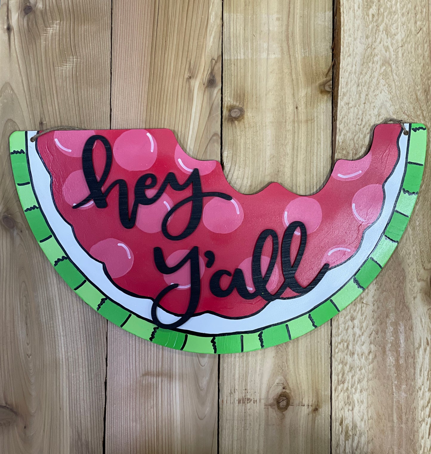 Hey Y'all Watermelon Door Hanger