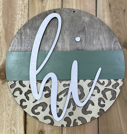 Hi Leopard Door Hanger