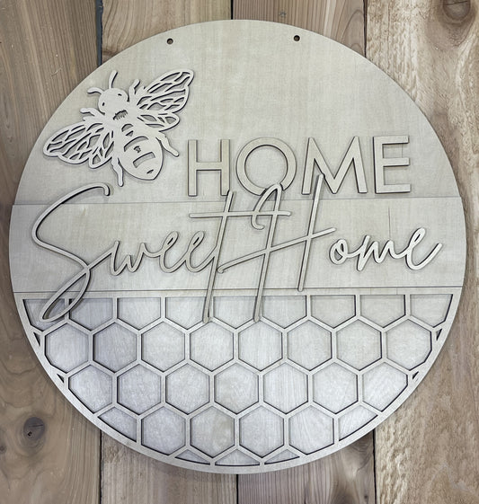 Bee Home Sweet Home Door Hanger