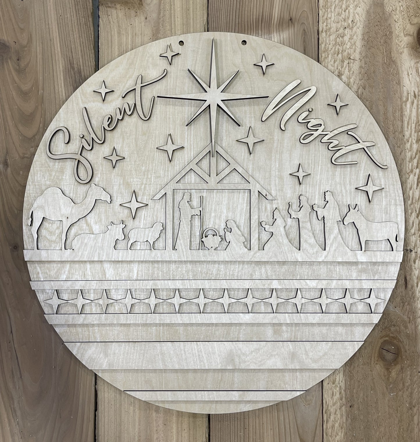 Silent Night Door Hanger