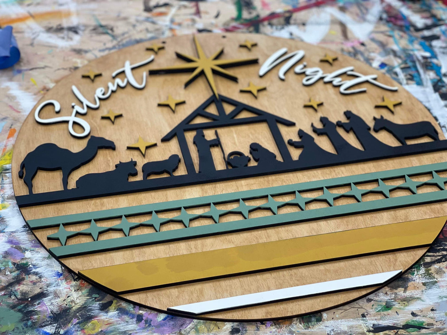 Silent Night Door Hanger