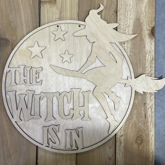The Witch Is In Door Hanger